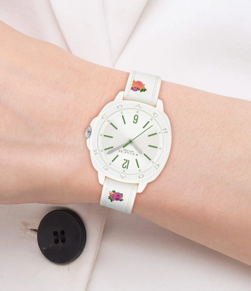 COACH Women's Kitt Quartz Analog Silicone Strap Watch