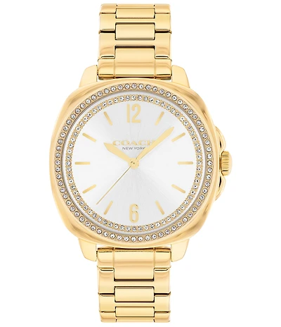 COACH Women's Kitt Quartz Analog Stainless Steel Rhinestone Bracelet Watch