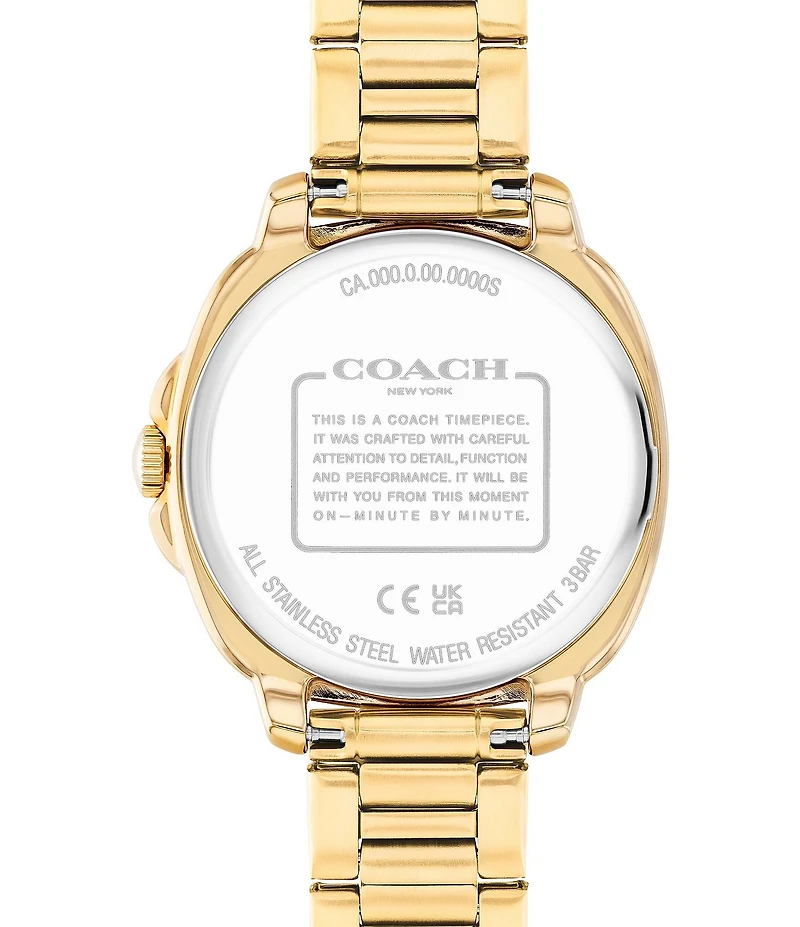 COACH Women's Kitt Quartz Analog Stainless Steel Rhinestone Bracelet Watch