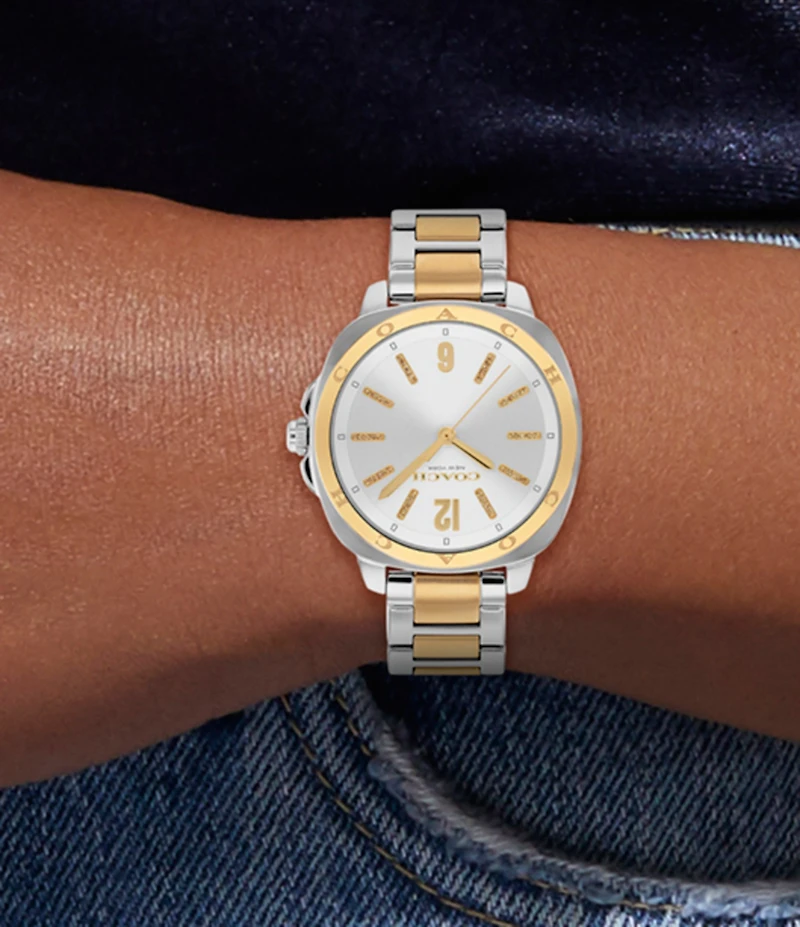 COACH Women's Kitt Quartz Analog Stainless Steel Bracelet Watch