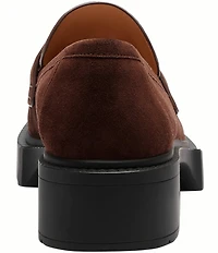 COACH Women's Leah Suede Signature Logo Loafers