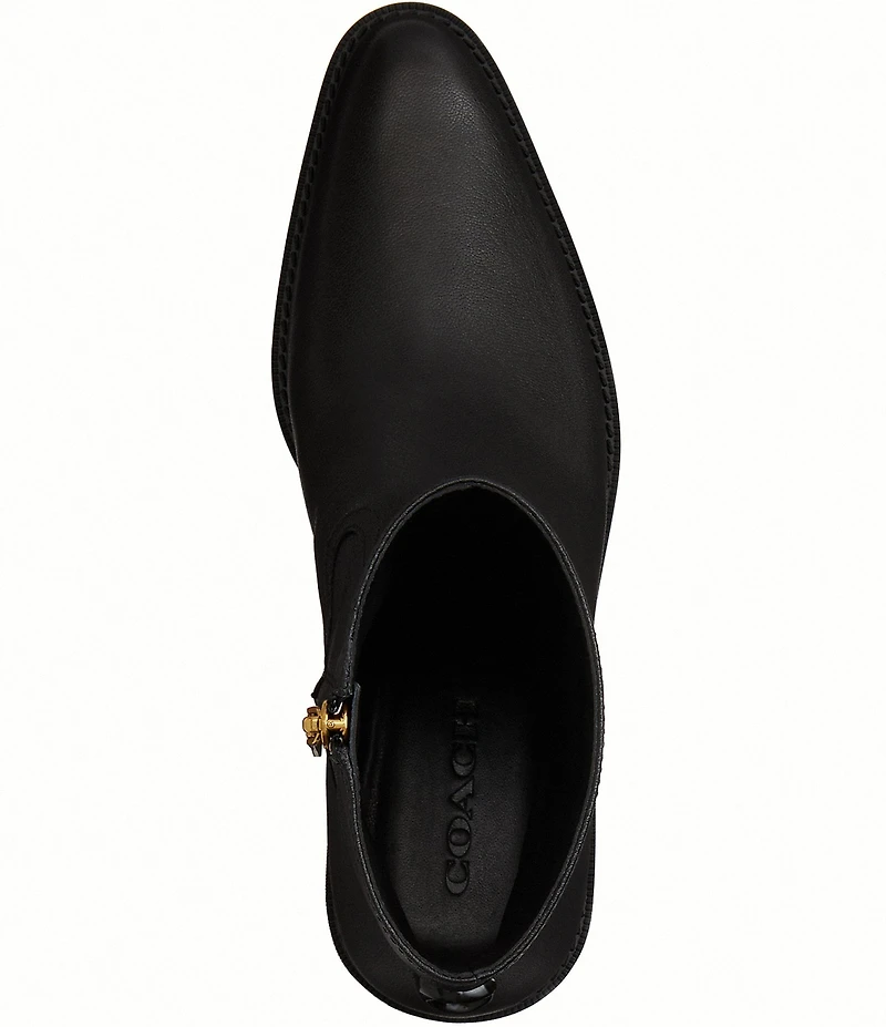 COACH Women's Leather Pointed Toe Booties