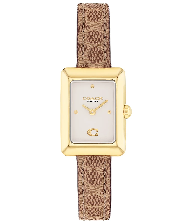COACH Women's Mara Quartz Analog Canvas Strap Watch