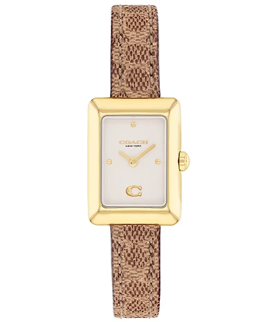 COACH Women's Mara Quartz Analog Canvas Strap Watch