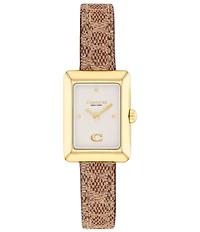 COACH Women's Mara Quartz Analog Canvas Strap Watch