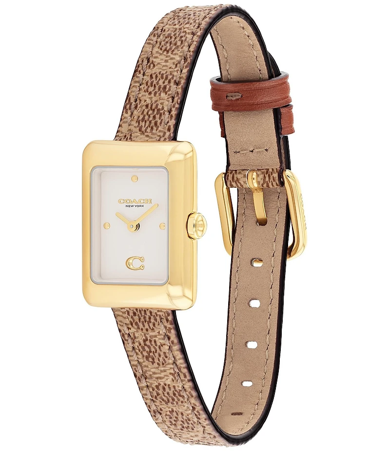 COACH Women's Mara Quartz Analog Canvas Strap Watch