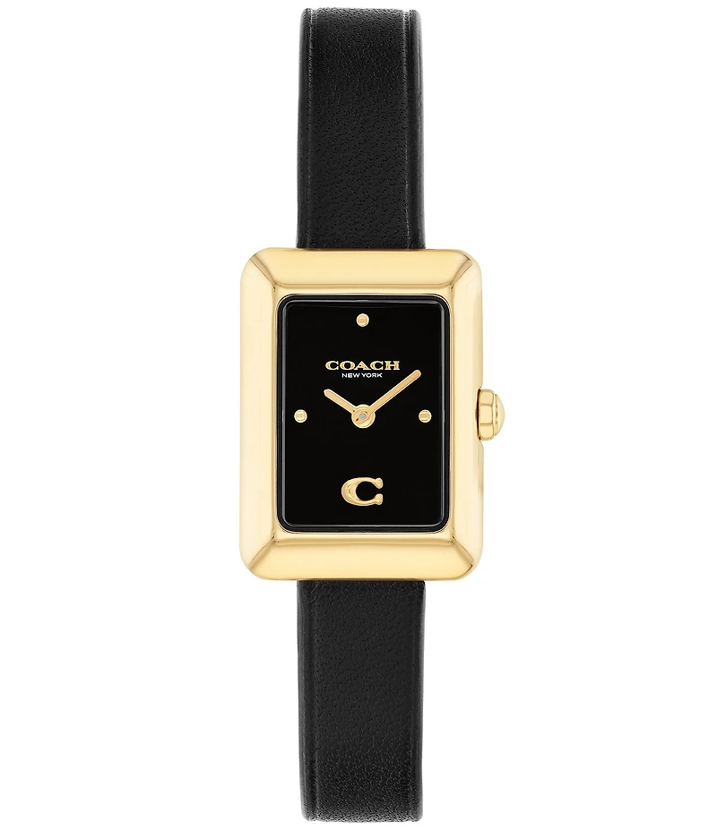 COACH Women's Mara Quartz Analog Leather Strap Watch