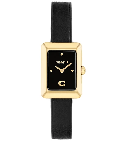 COACH Women's Mara Quartz Analog Leather Strap Watch