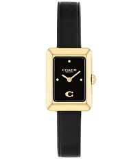 COACH Women's Mara Quartz Analog Leather Strap Watch