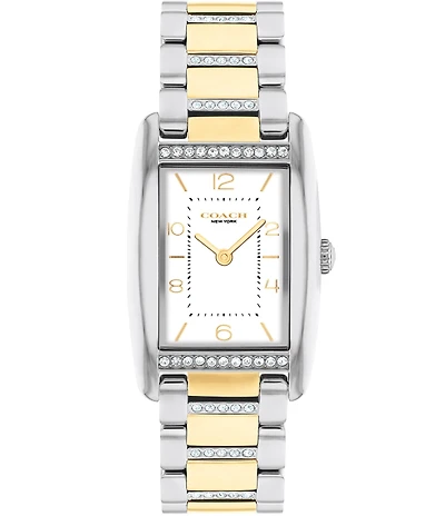 COACH Women's Reese Crystal 24mm Quartz Analog Stainless Steel Bracelet Watch