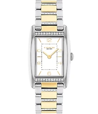 COACH Women's Reese Crystal 24mm Quartz Analog Stainless Steel Bracelet Watch