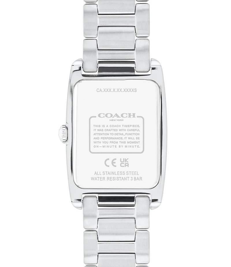 COACH Women's Reese Crystal 24mm Quartz Analog Stainless Steel Bracelet Watch