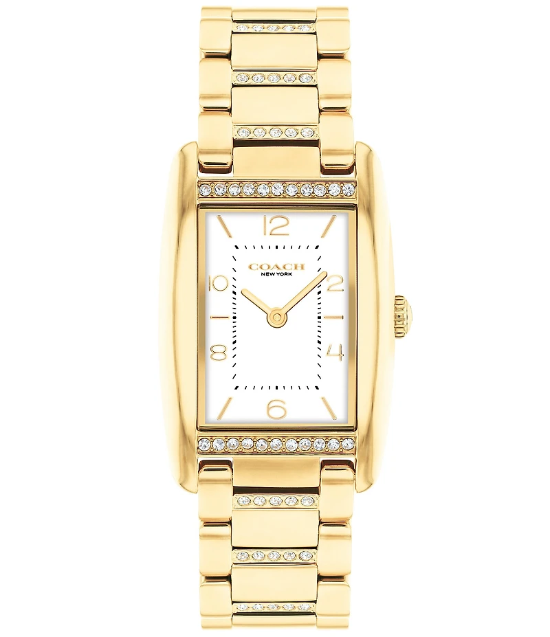 COACH Women's Reese Crystal 24mm Quartz Analog Stainless Steel Bracelet Watch