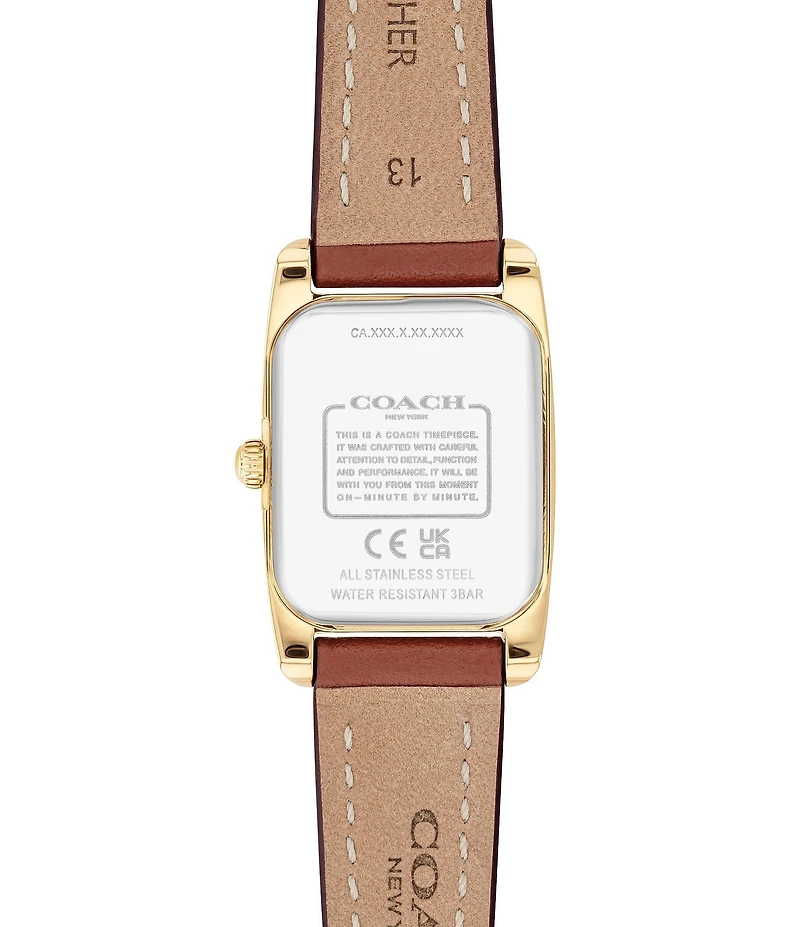 COACH Women's Reese 20mm Quartz Analog Leather Strap Watch