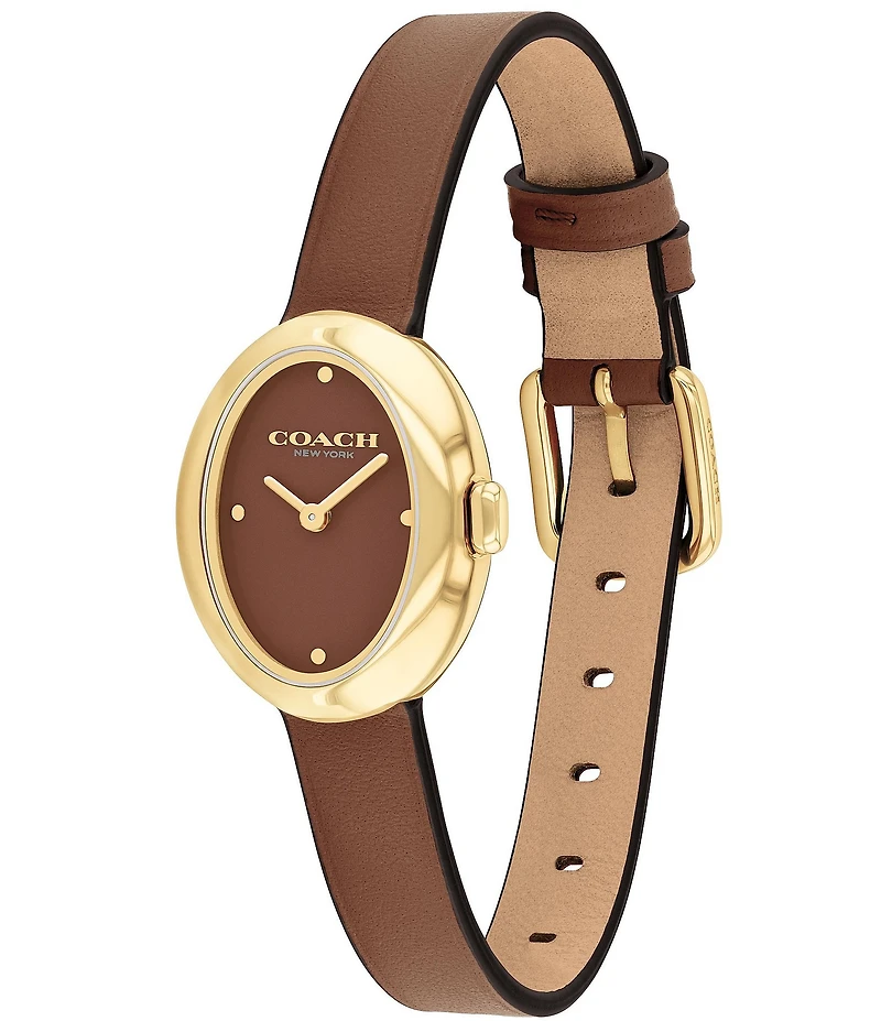 COACH Women's Sammy Quartz Analog Leather Strap Watch