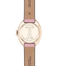 COACH Women's Sammy Quartz Analog Pink Leather Strap Watch