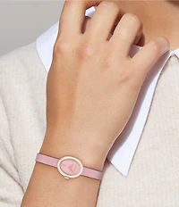 COACH Women's Sammy Quartz Analog Pink Leather Strap Watch
