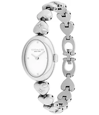 COACH Women's Sammy Quartz Analog Stainless Steel Heart Bracelet Watch