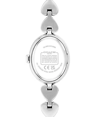 COACH Women's Sammy Quartz Analog Stainless Steel Heart Bracelet Watch