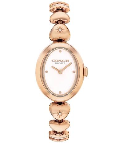 COACH Women's Sammy Quartz Analog Stainless Steel Heart Bracelet Watch