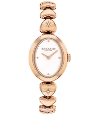 COACH Women's Sammy Quartz Analog Stainless Steel Heart Bracelet Watch