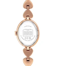 COACH Women's Sammy Quartz Analog Stainless Steel Heart Bracelet Watch