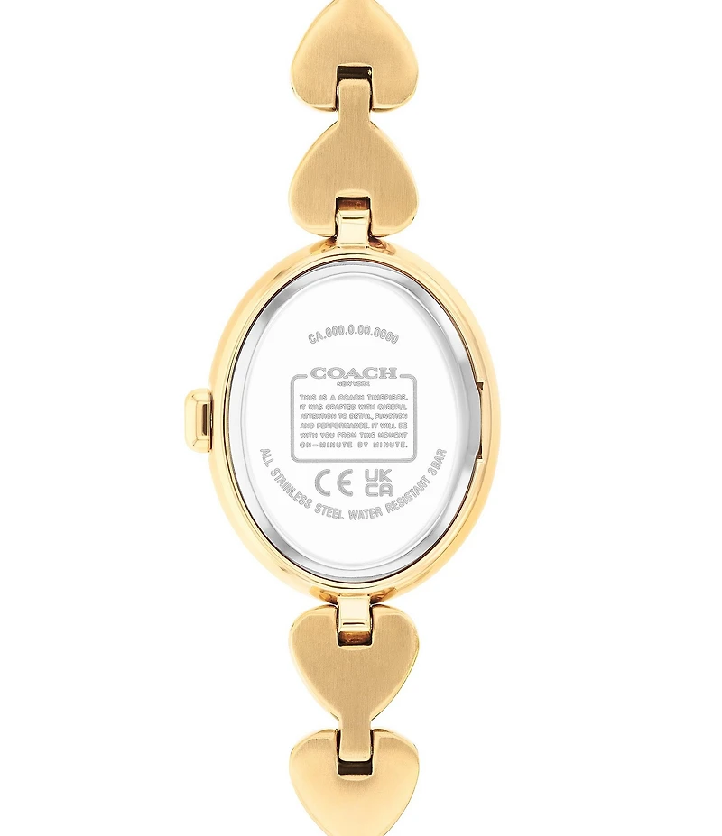 COACH Women's Sammy Quartz Analog Stainless Steel Heart Bracelet Watch