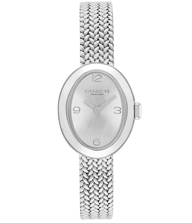 COACH Women's Sammy Quartz Analog Stainless Steel Mesh Bracelet Watch