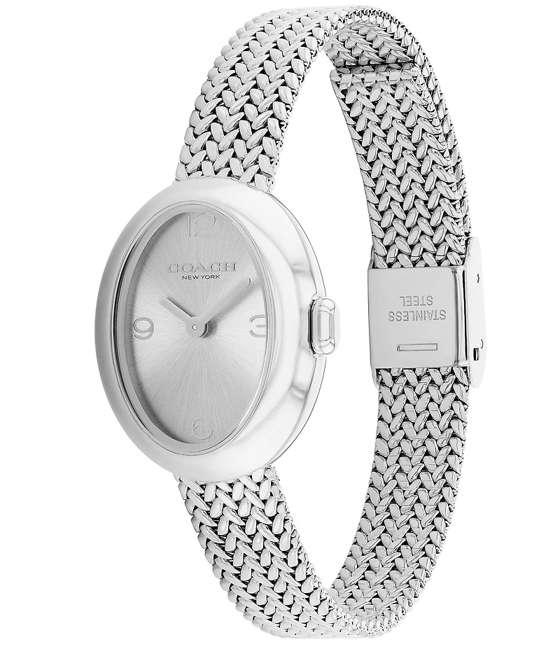 COACH Women's Sammy Quartz Analog Stainless Steel Mesh Bracelet Watch