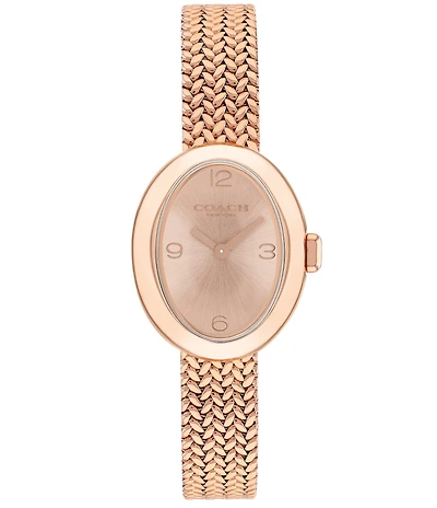 COACH Women's Sammy Quartz Analog Stainless Steel Mesh Bracelet Watch