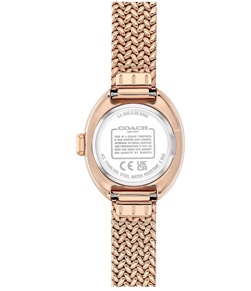 COACH Women's Sammy Quartz Analog Stainless Steel Mesh Bracelet Watch