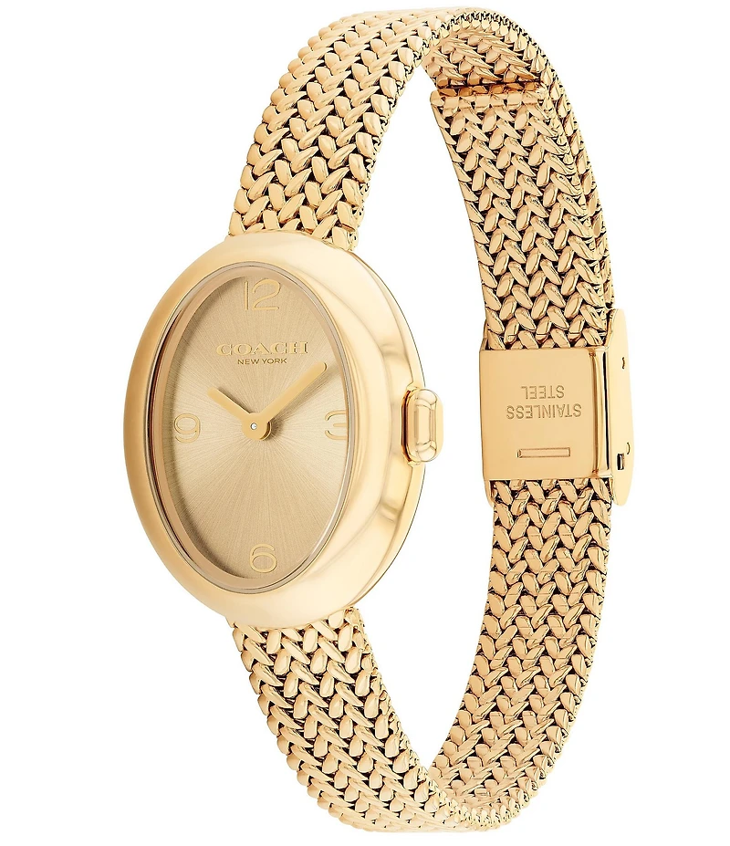 COACH Women's Sammy Quartz Analog Stainless Steel Mesh Bracelet Watch