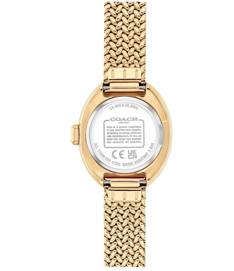 COACH Women's Sammy Quartz Analog Stainless Steel Mesh Bracelet Watch