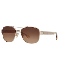 COACH Signature Aviator Sunglasses