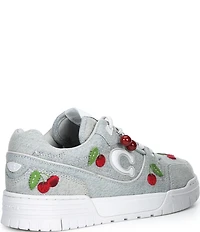 COACH Women's Soho Cherry Denim Charm Ornament Detail Sneakers