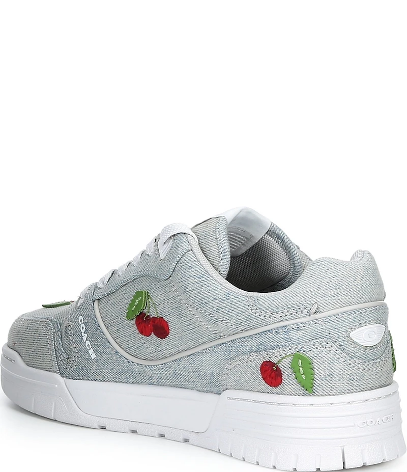 COACH Women's Soho Cherry Denim Charm Ornament Detail Sneakers
