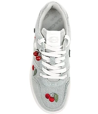 COACH Women's Soho Cherry Denim Charm Ornament Detail Sneakers