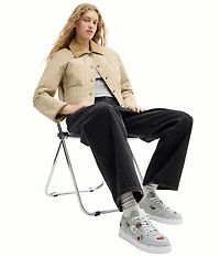 COACH Women's Soho Cherry Denim Charm Ornament Detail Sneakers