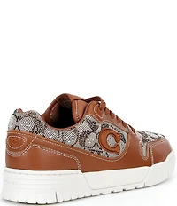COACH Women's Soho Crystal Signature Jacquard Logo Lace Up Sneakers