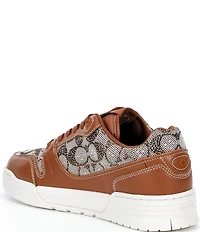 COACH Women's Soho Crystal Signature Jacquard Logo Lace Up Sneakers