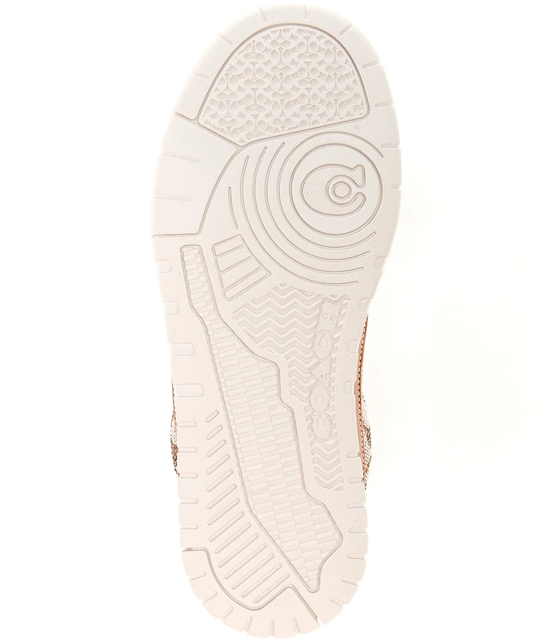 COACH Women's Soho Crystal Signature Jacquard Logo Lace Up Sneakers