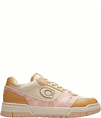 COACH Women's Soho Patent Signature Coated Canvas Lace Up Sneakers