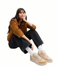 COACH Women's Soho Patent Signature Coated Canvas Lace Up Sneakers