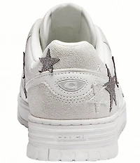 COACH Women's Soho Star Leather and Suede Lace Up Sneakers