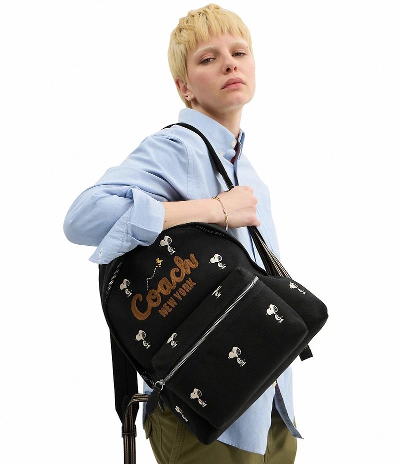 COACH x Peanuts Cargo Backpack with Snoopy Print