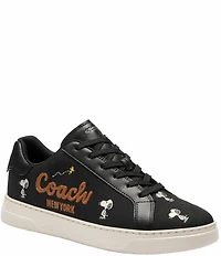 COACH X Peanuts Men's High Line Sneaker with Snoopy Print
