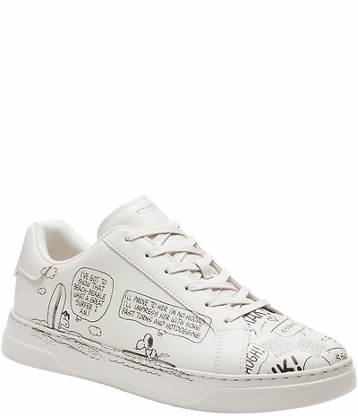 COACH X Peanuts Men's High Line Newspaper Print Sneakers