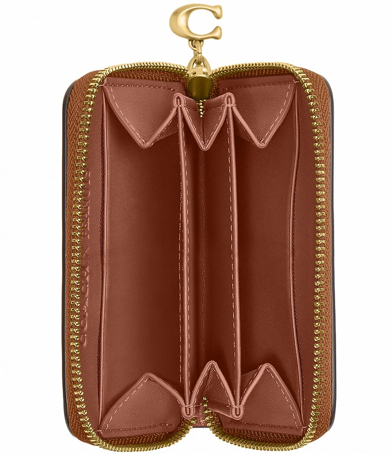 COACH x Peanuts Small Zip Around Card Case with Newspaper Print
