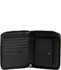 COACH Zip Around Signature Canvas Coin Wallet