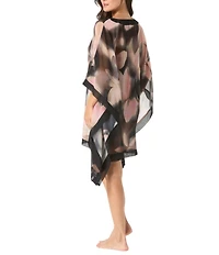 Coco Contours Plumeria Haze Deep V-Neck Grand Caftan Swim Cover-Up